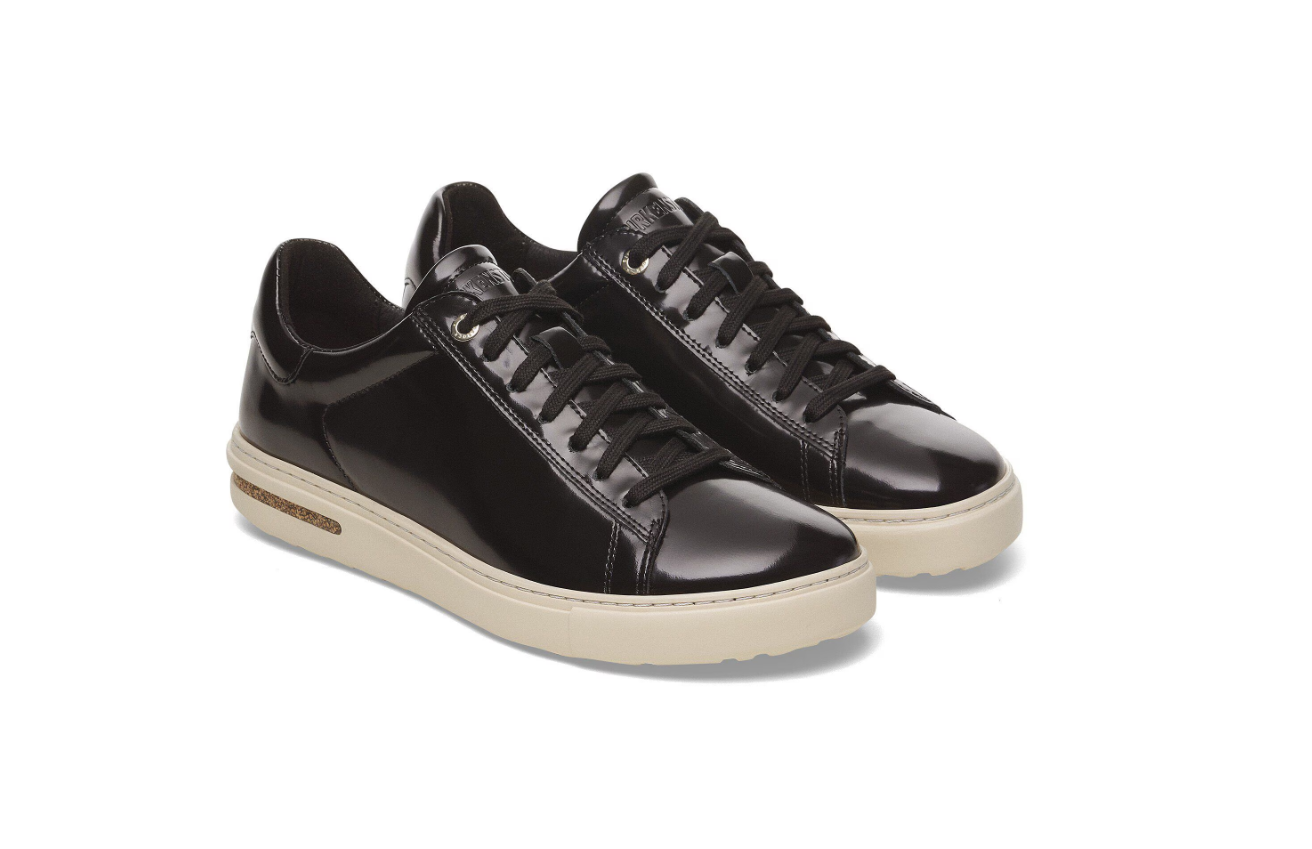 Birkenstock Bend Low Natural Leather Patent Black