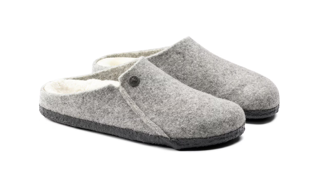 Birkenstock Zermatt Shearling Wool Felt Light Gray