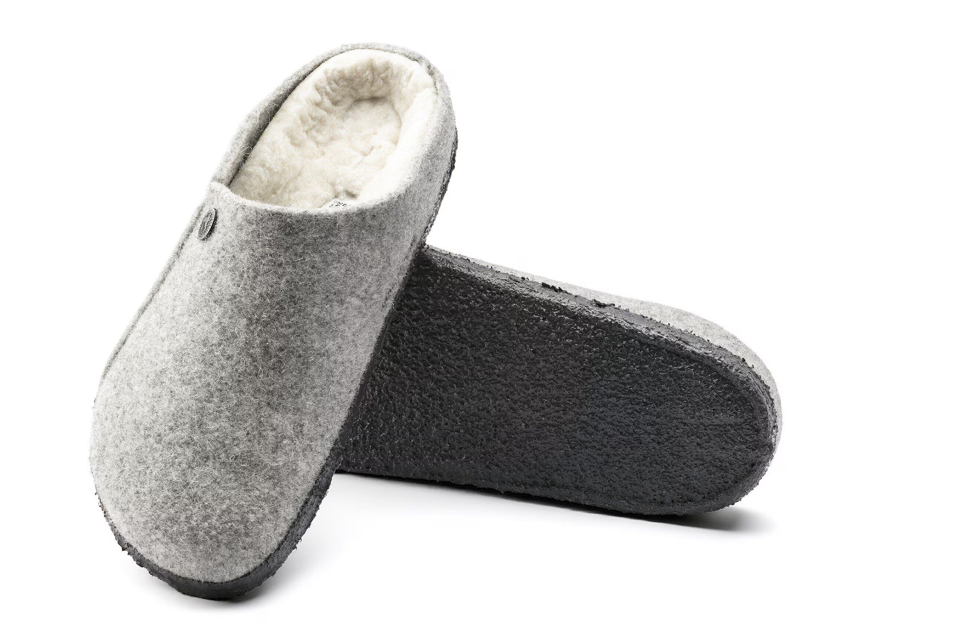 Birkenstock Zermatt Shearling Wool Felt Light Gray