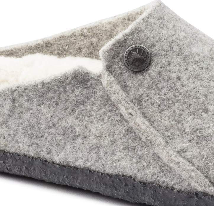 Birkenstock Zermatt Shearling Wool Felt Light Gray