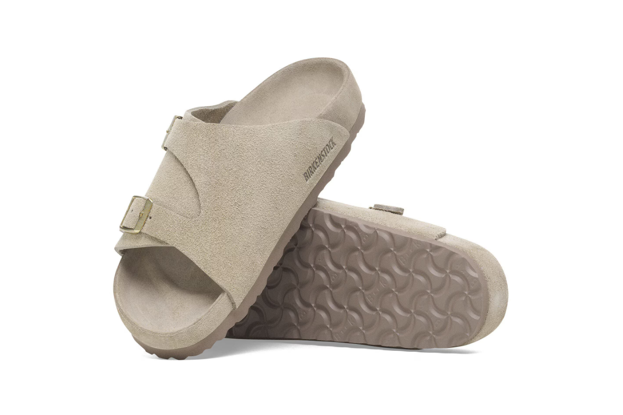 Birkenstock Zürich Suede Leather Exquisite Allover Taupe