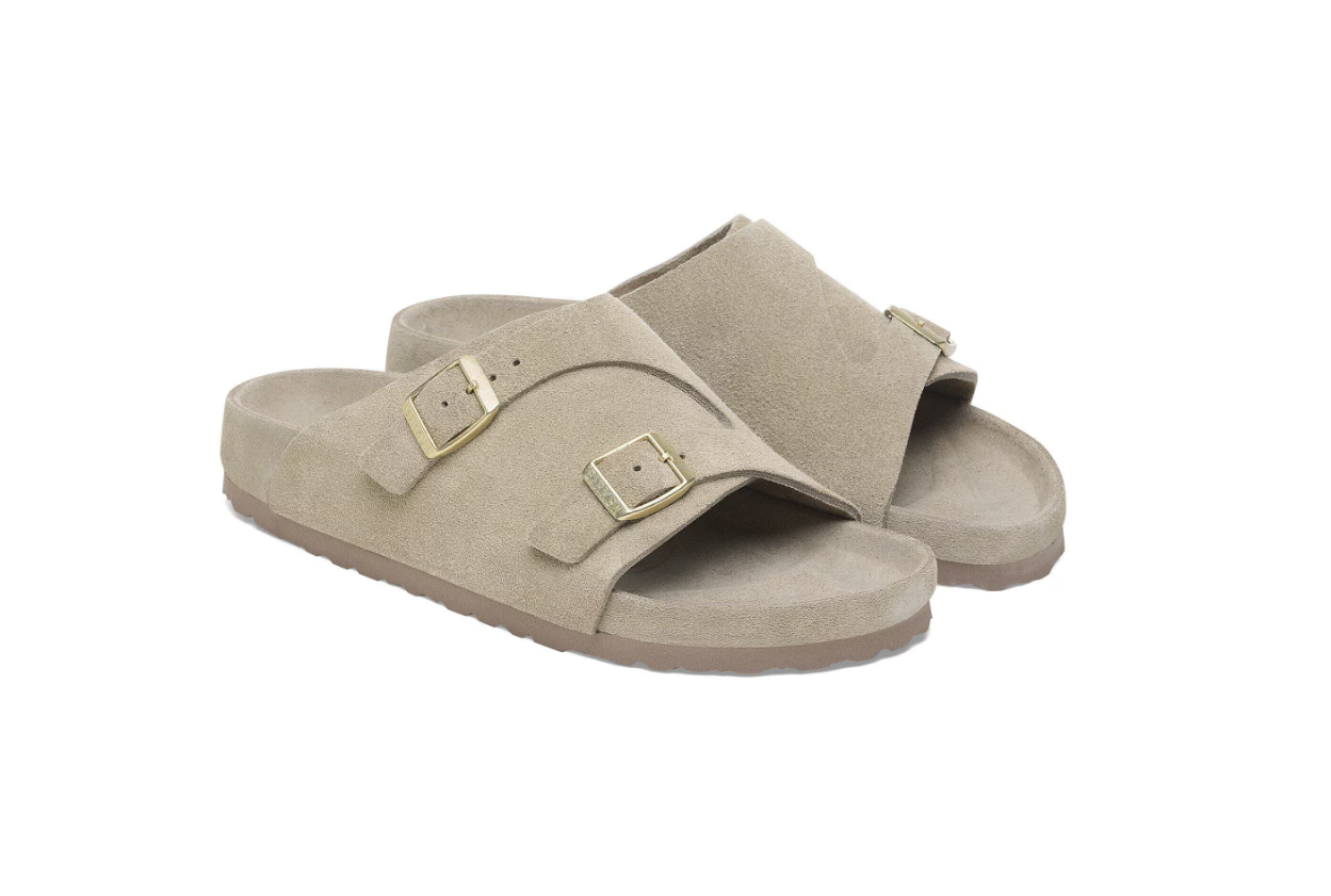 Birkenstock Zürich Suede Leather Exquisite Allover Taupe