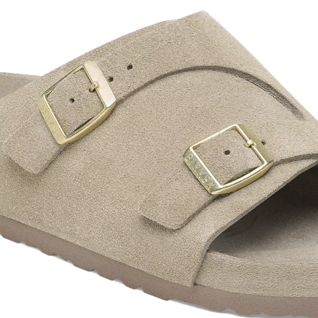 Birkenstock Zürich Suede Leather Exquisite Allover Taupe