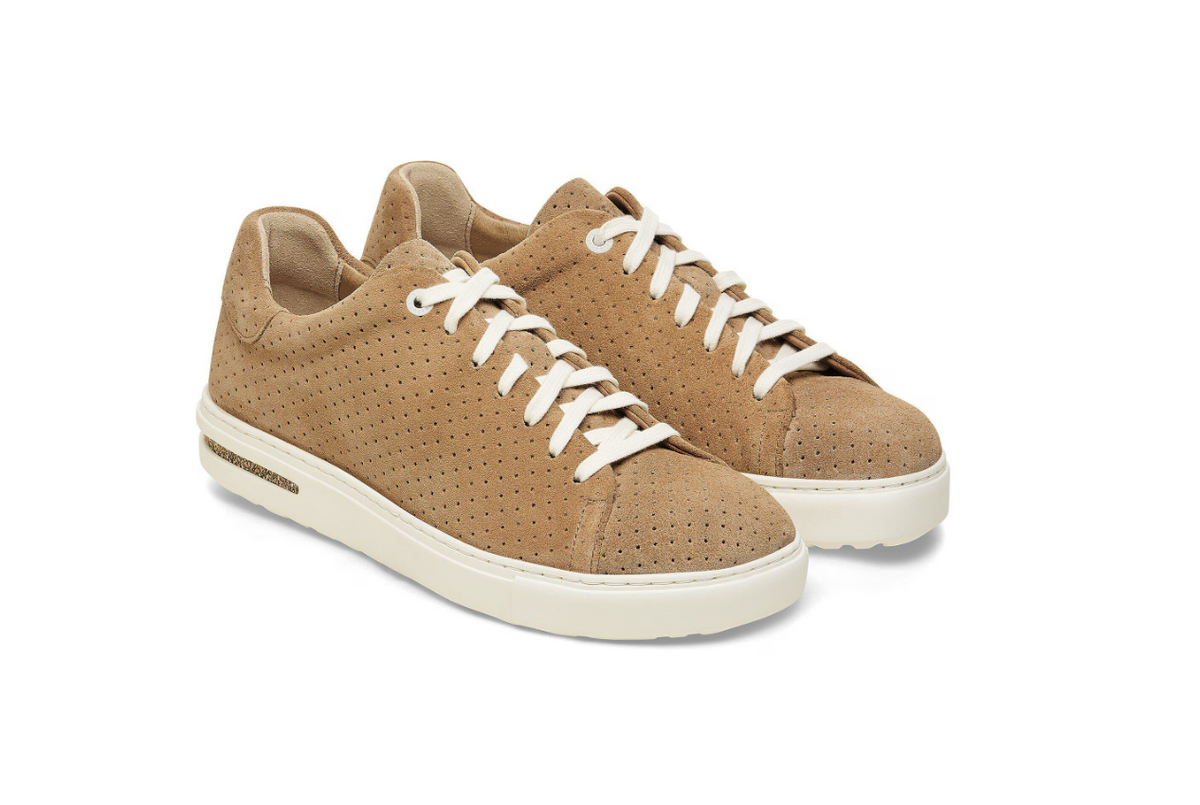 Birkenstock Bend Low Suede Leather Embossed - Beige, Regular