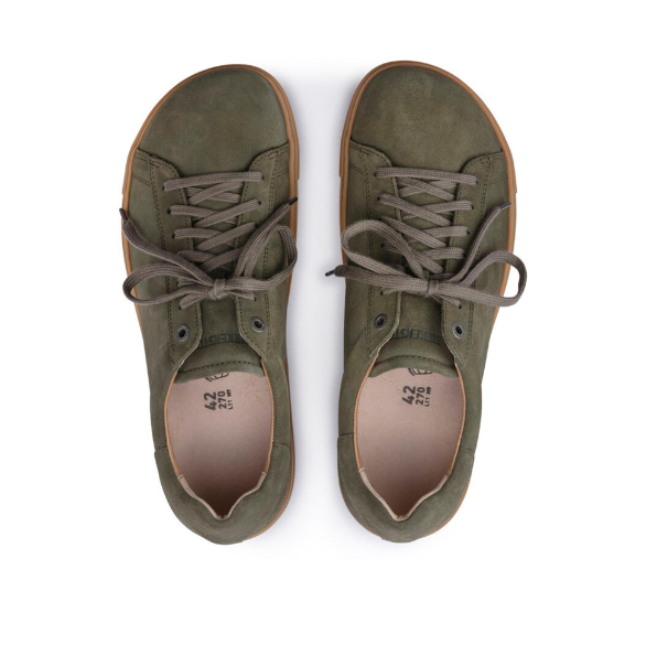 Birkenstock Bend Low Suede Leather Sneaker  - Thyme, Narrow