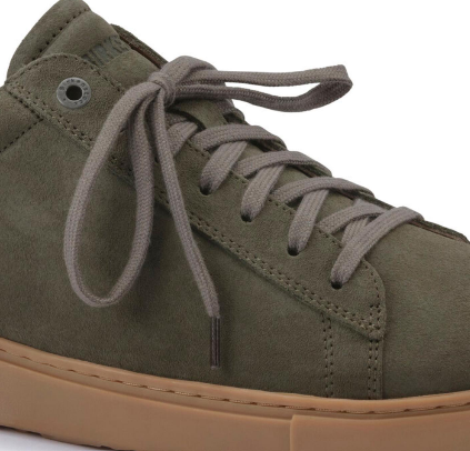 Birkenstock Bend Low Suede Leather Sneaker  - Thyme, Narrow