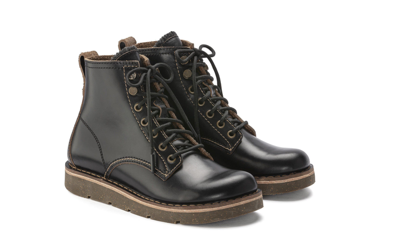Birkenstock Birmingham Lace Women's Oiled Leather Boots Black