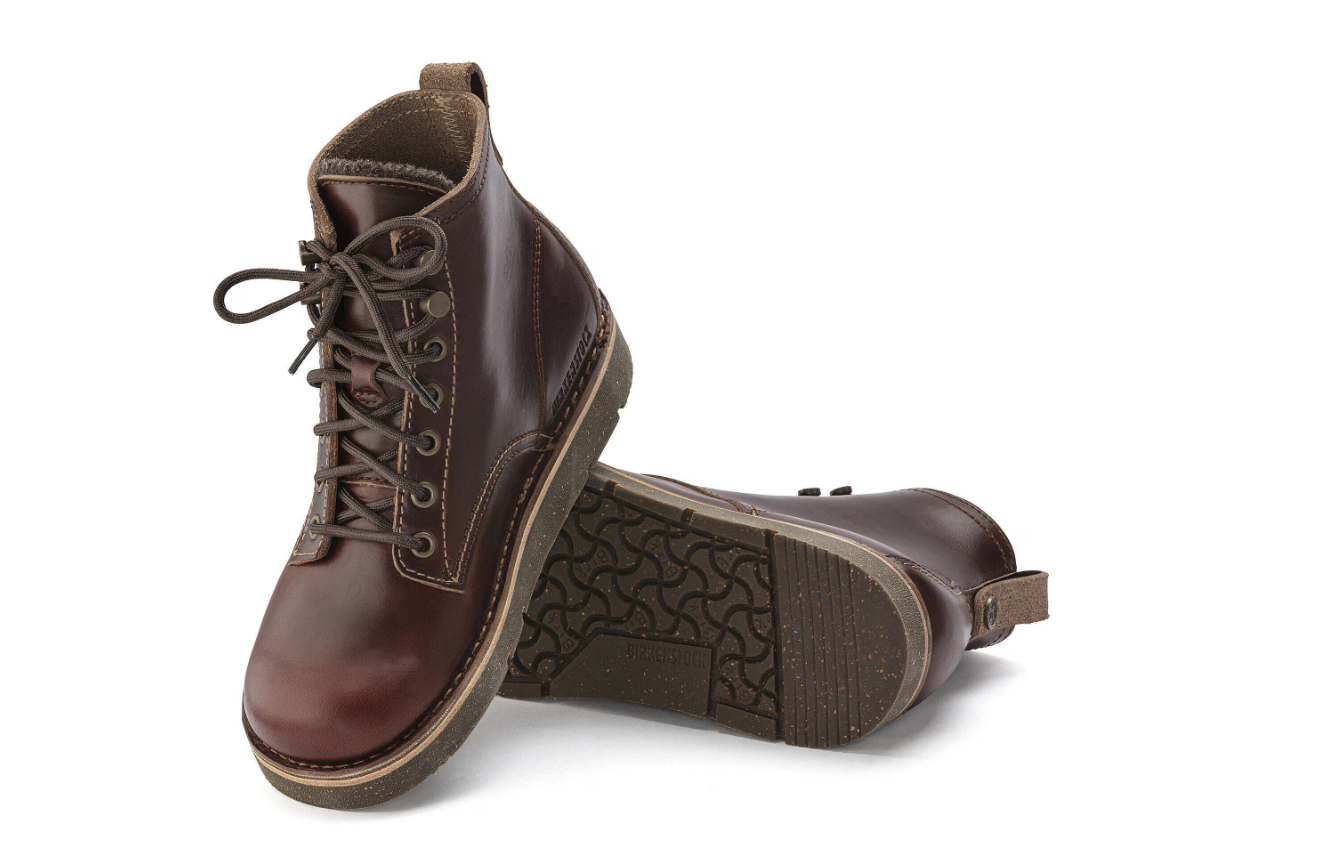 Birkenstock Birmingham Lace Mid Natural Leather Oiled Roast
