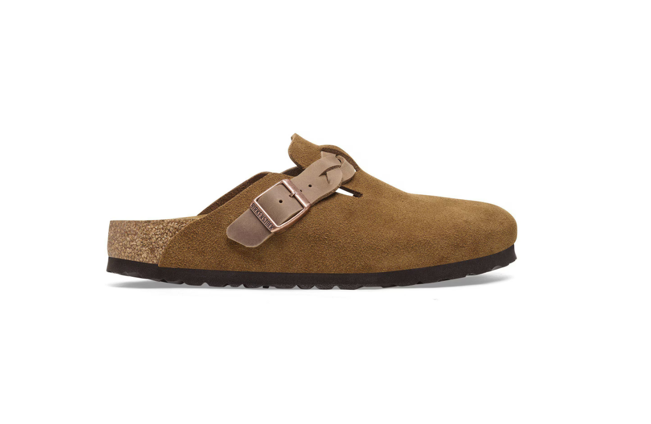 Birkenstock Boston Braided Suede Leather Clog Mink