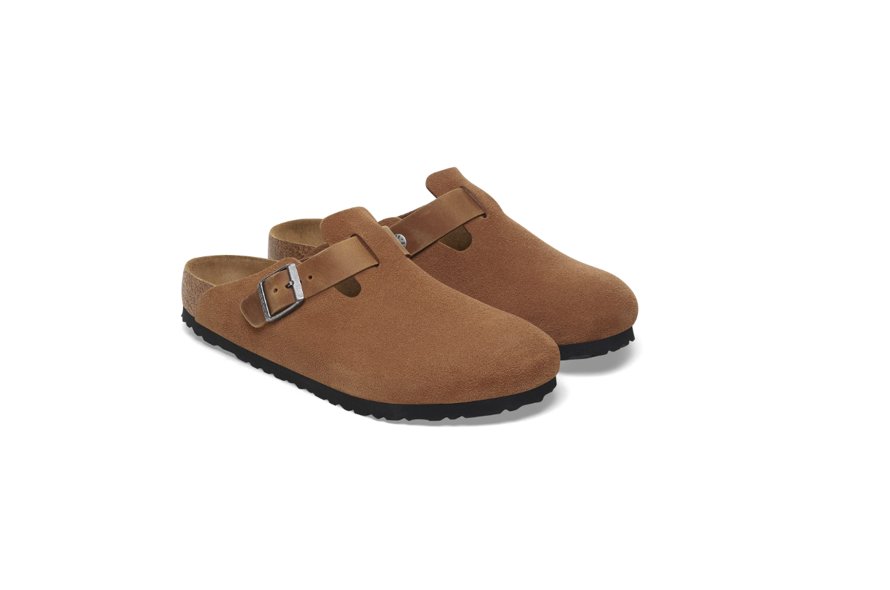 Birkenstock Boston BS Mixed Leather Clog Cognac