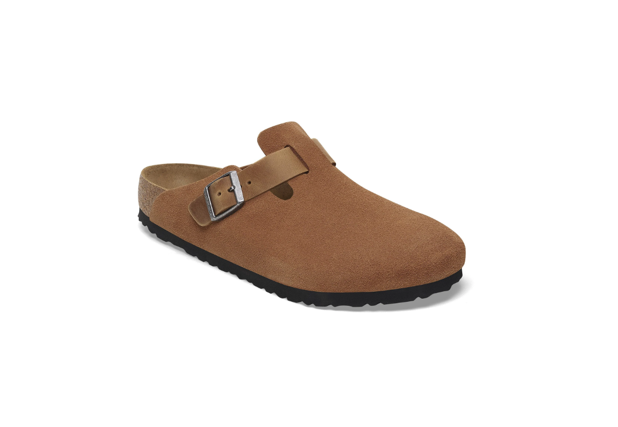 Birkenstock Boston BS Mixed Leather Clog Cognac