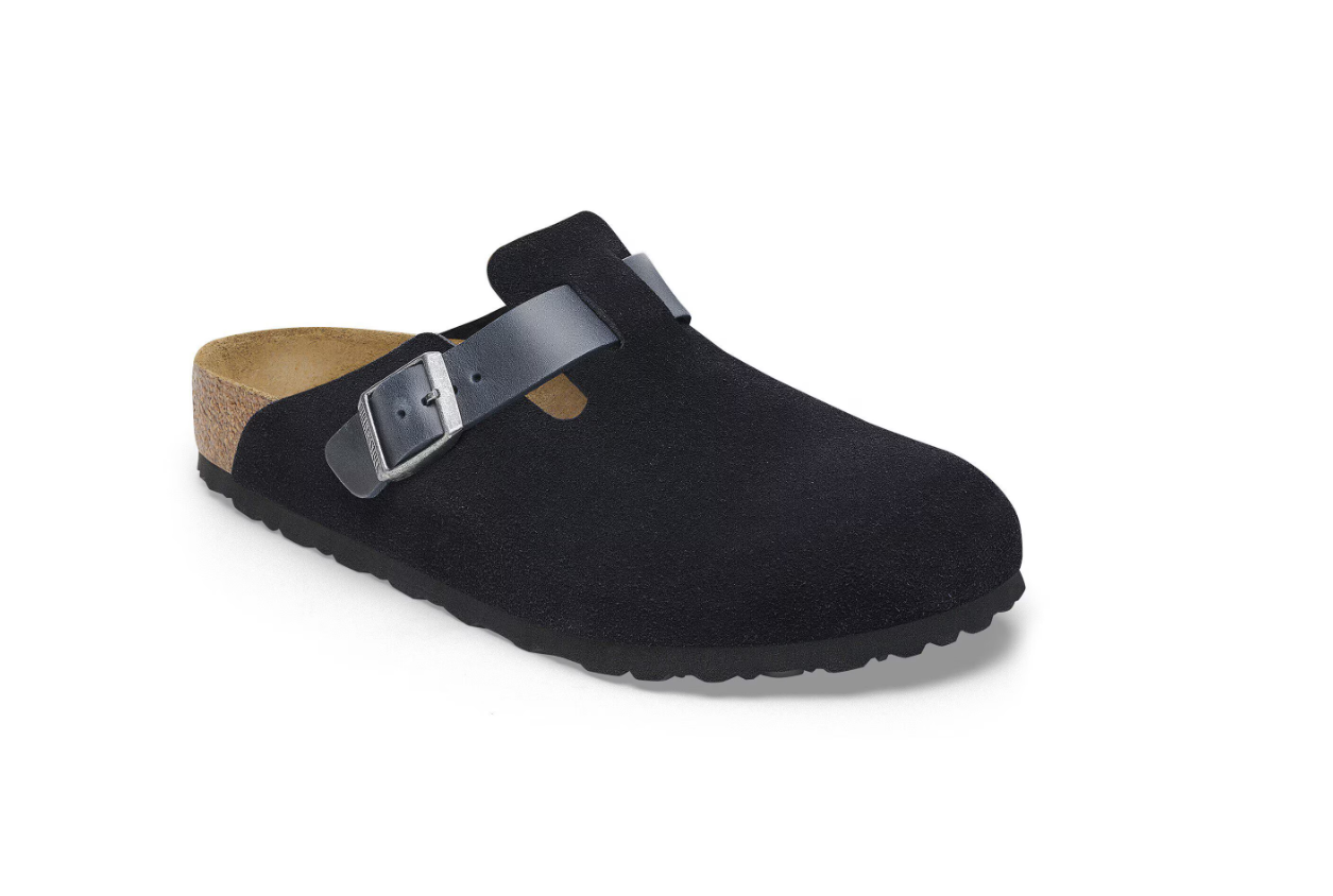 Birkenstock Boston Mixed Leather Classic Footbed Midnight