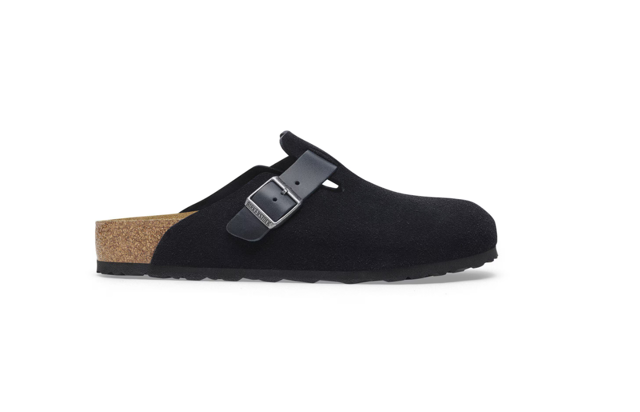 Birkenstock Boston Mixed Leather Classic Footbed Midnight
