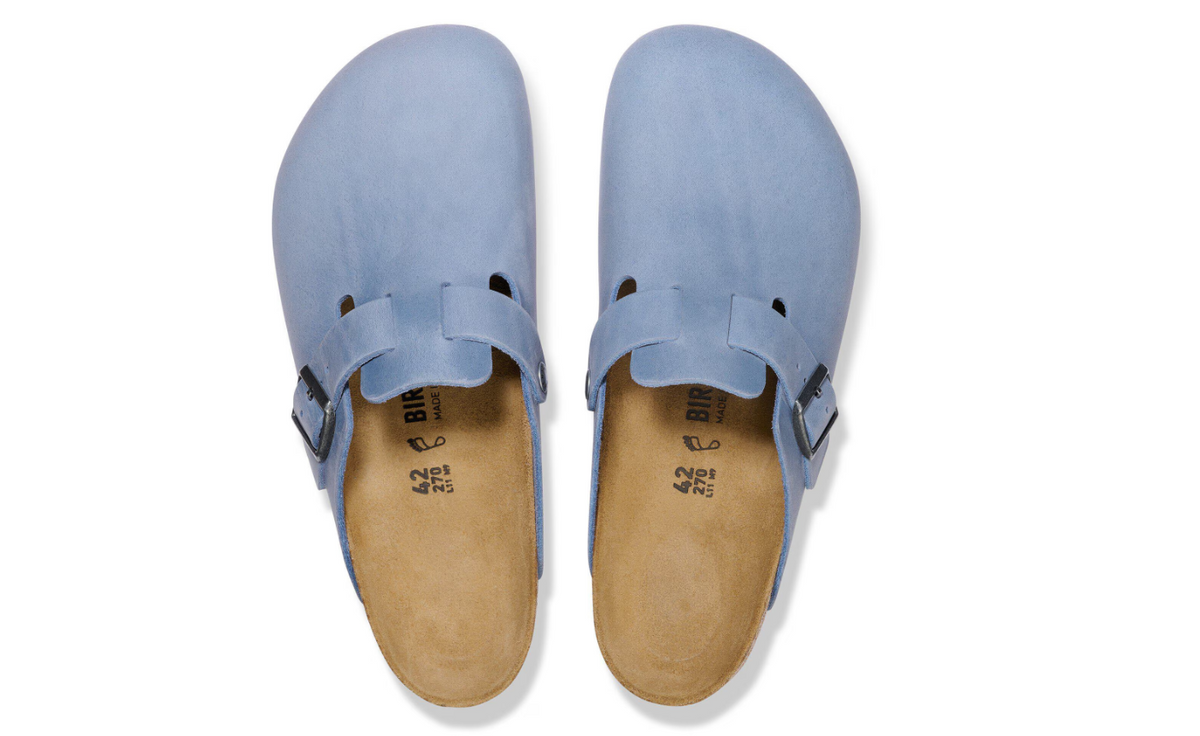 Birkenstock Boston BS Oiled Leather Elemental Blue Clog - Elemental Blue, Narrow