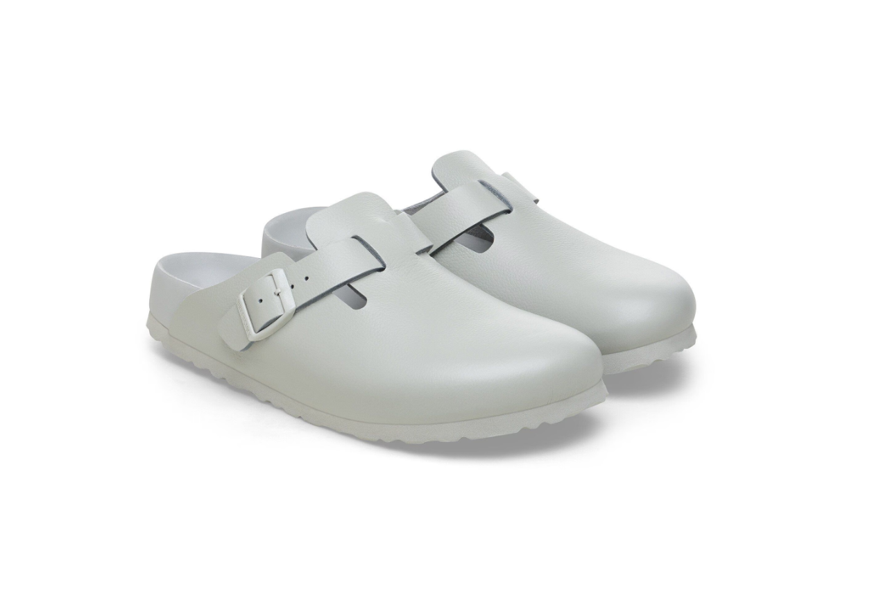 Birkenstock Boston Exquisite Natural Leather Mineral Gray