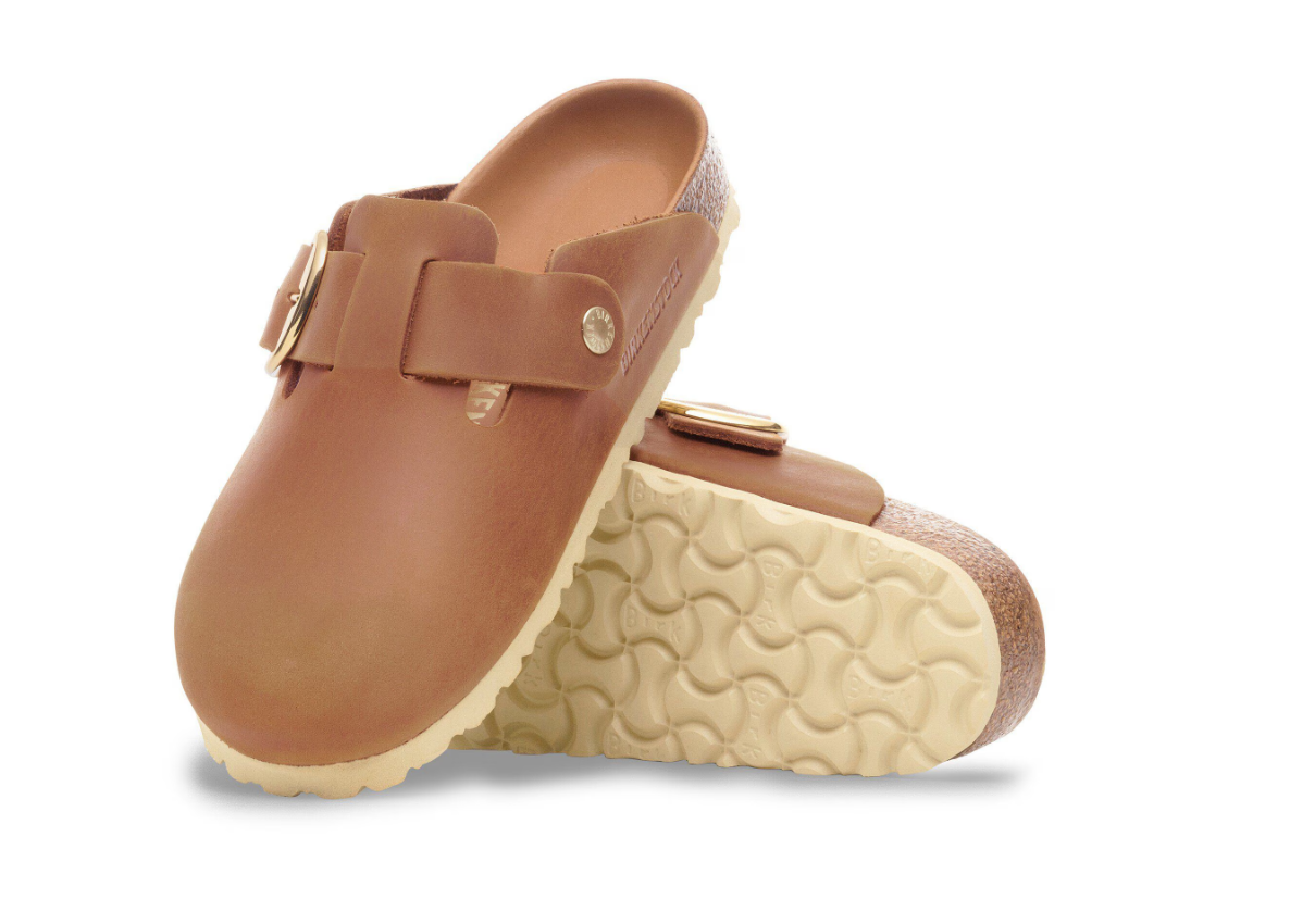 Birkenstock Boston Big Buckle Oiled Leather Cognac