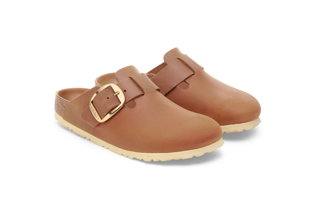 Birkenstock Boston Big Buckle Oiled Leather Cognac