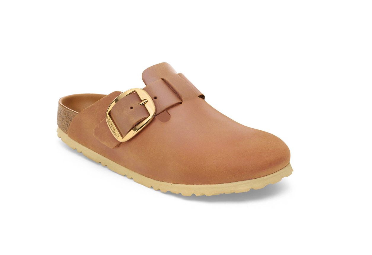 Birkenstock Boston Big Buckle Oiled Leather Cognac