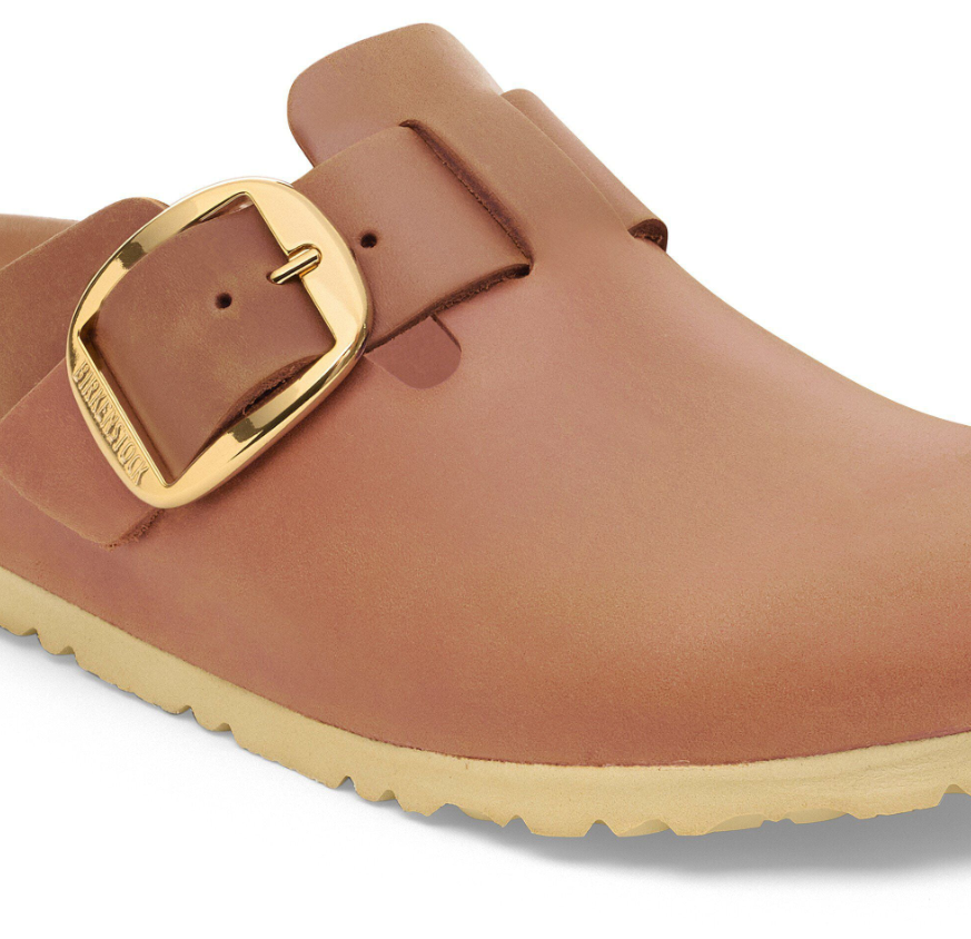 Birkenstock Boston Big Buckle Oiled Leather Cognac