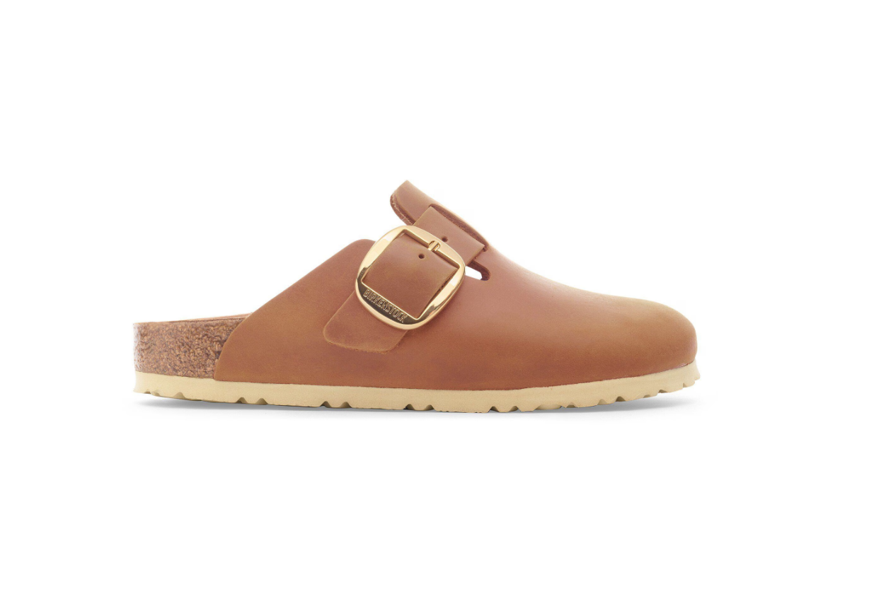 Birkenstock Boston Big Buckle Oiled Leather Cognac