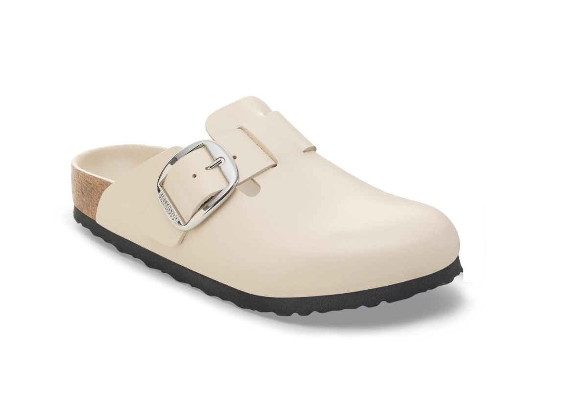 Birkenstock Boston Big Buckle Natural Leather New Dressy Oyster