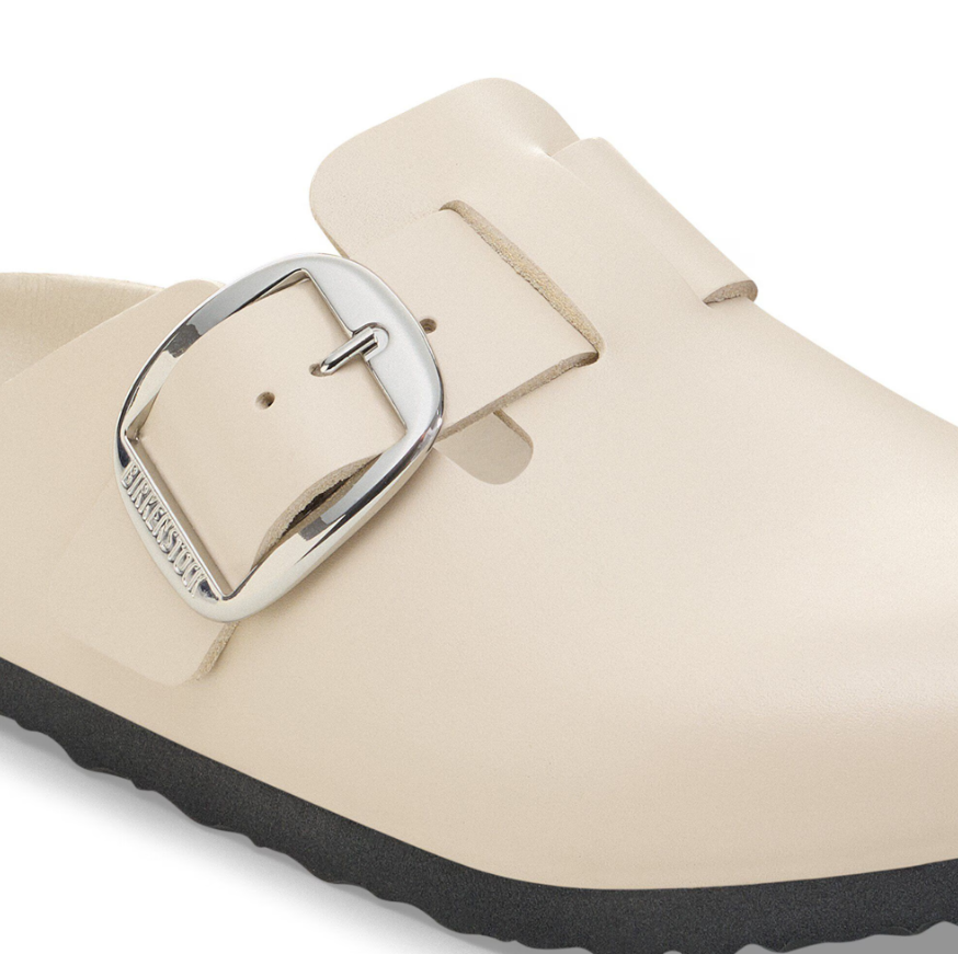 Birkenstock Boston Big Buckle Natural Leather New Dressy Oyster