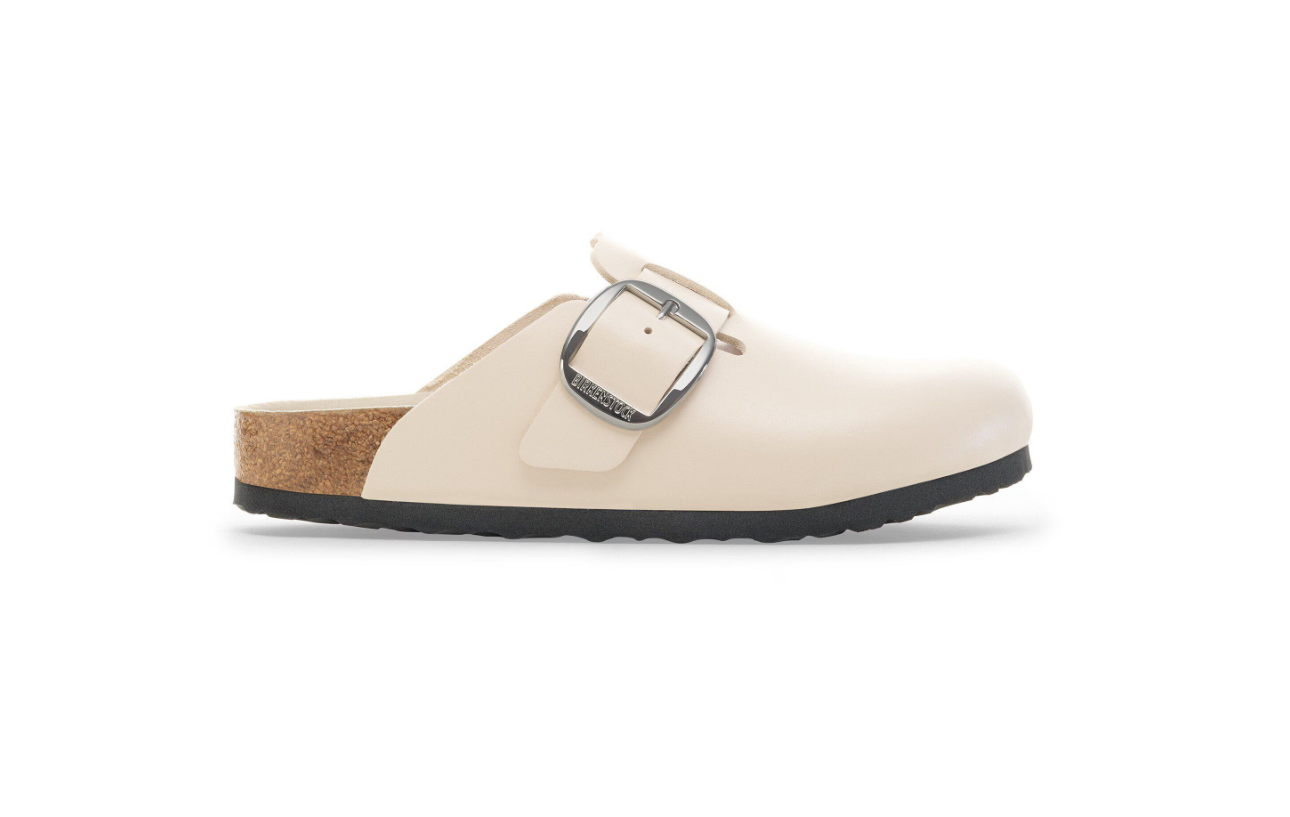 Birkenstock Boston Big Buckle Natural Leather New Dressy Oyster