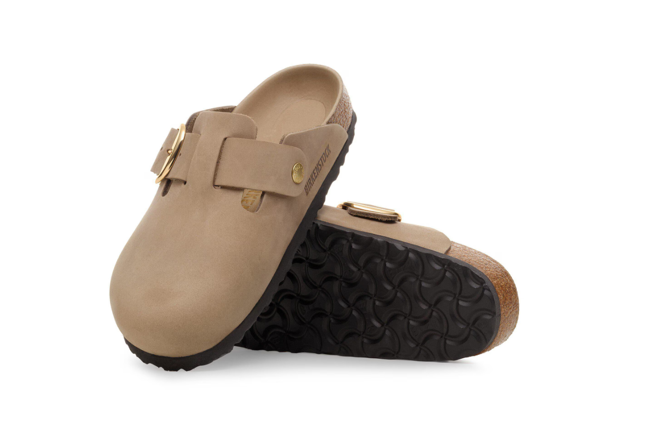 Birkenstock Boston Big Buckle Oiled Leather Tabacco Brown