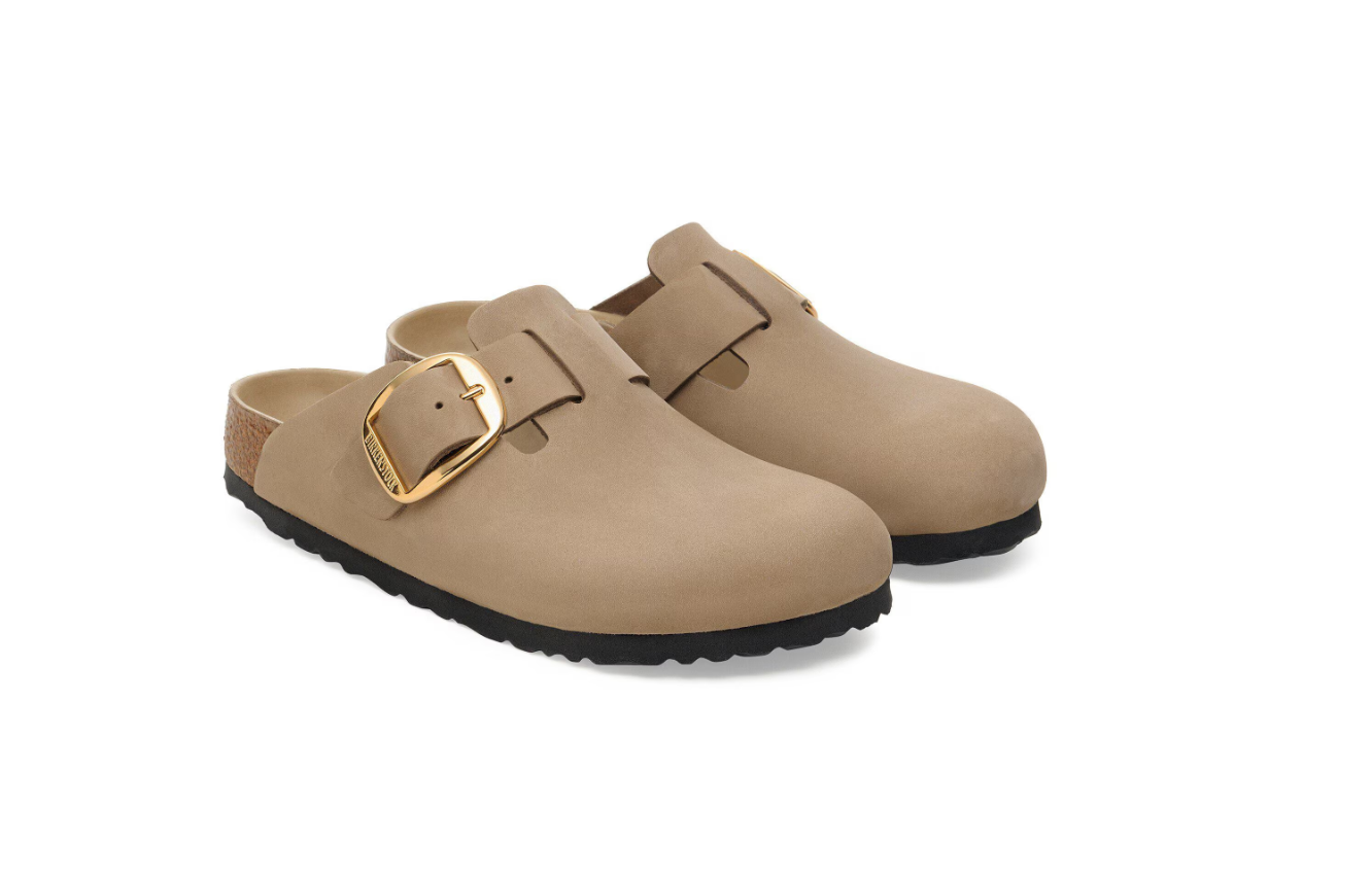 Birkenstock Boston Big Buckle Oiled Leather Tabacco Brown