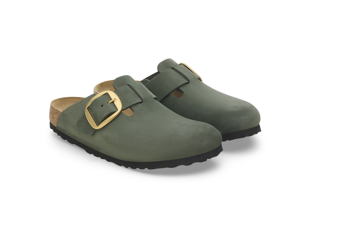 Birkenstock Boston Big Buckle Nubuck Leather Thyme
