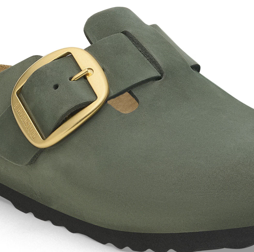 Birkenstock Boston Big Buckle Nubuck Leather Thyme
