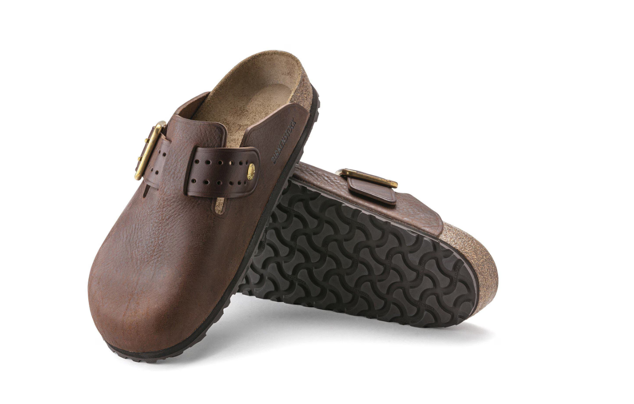 Birkenstock Boston Bold Natural Leather Roast Clog
