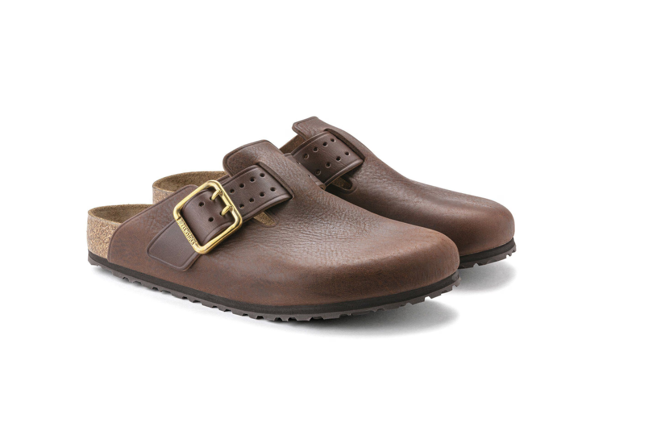Birkenstock Boston Bold Natural Leather Roast Clog
