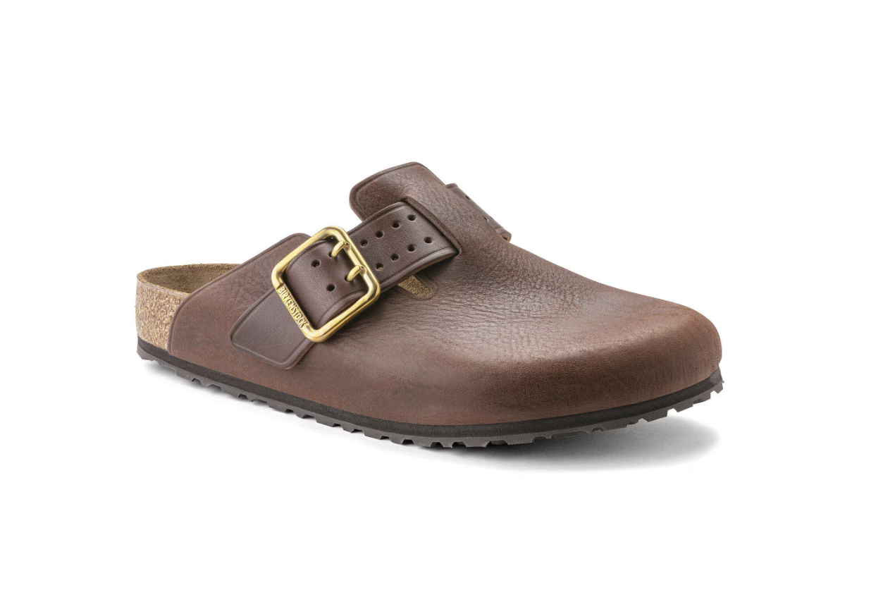 Birkenstock Boston Bold Natural Leather Roast Clog