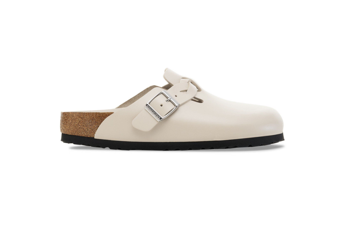 Birkenstock Boston Braided Amalfi Leather - Oyster, Narrow