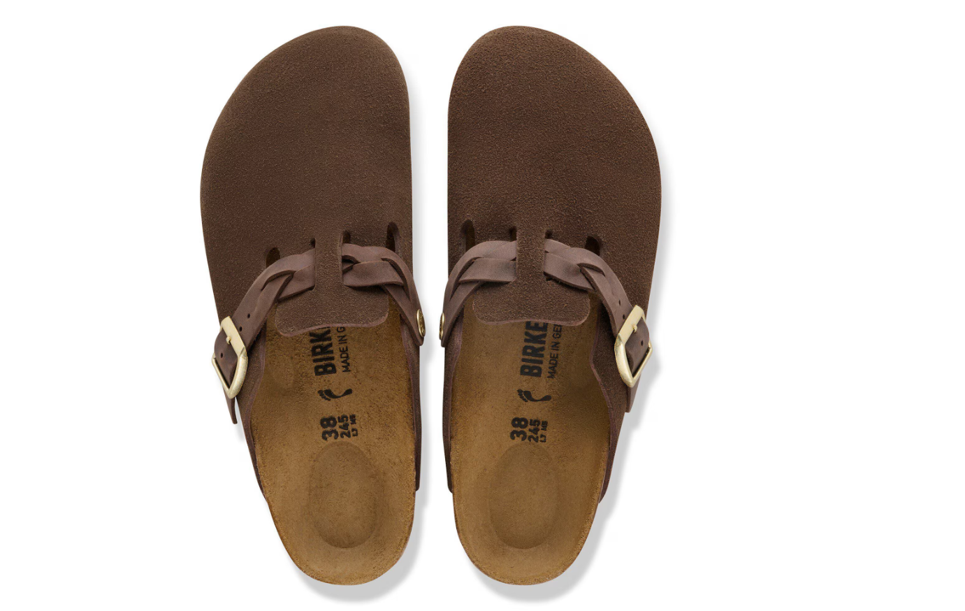 Birkenstock Boston Braided Suede Leather Carafe