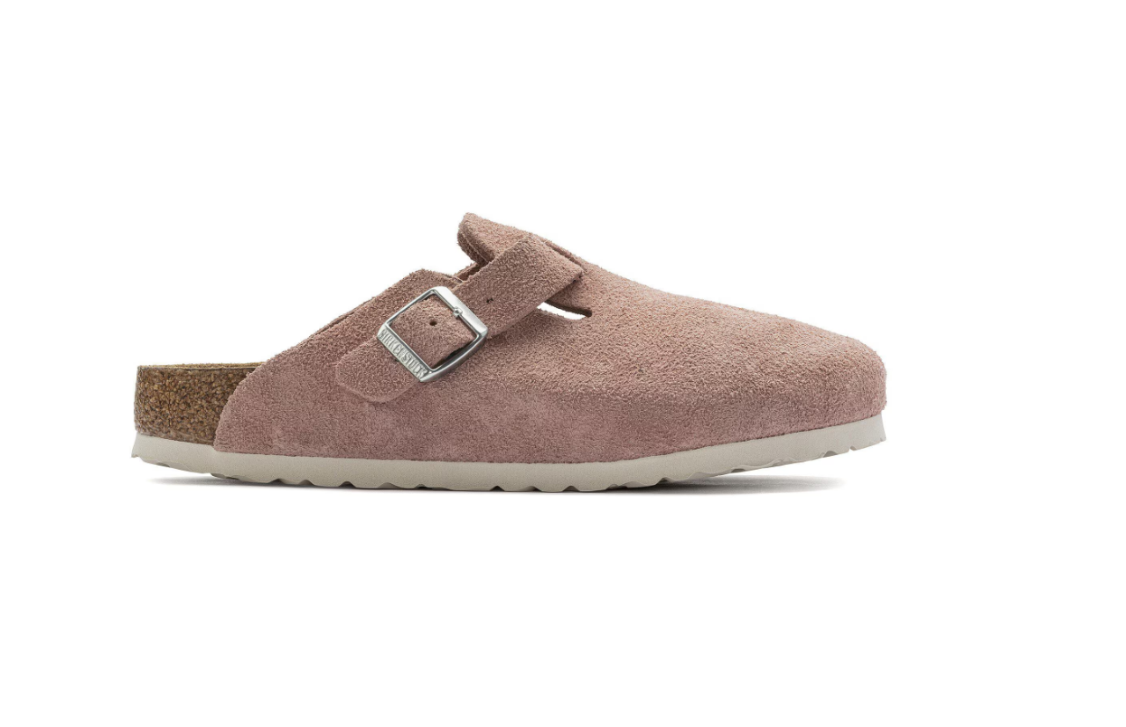 Birkenstock Boston Soft Footbed Suede Leather Pink Clay