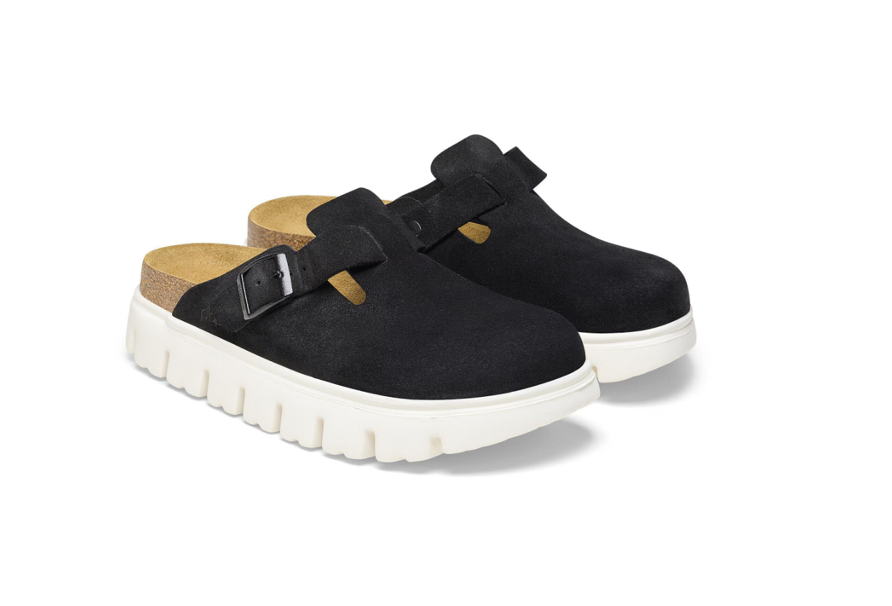 Birkenstock Boston Chunky Suede Leather Black/Black