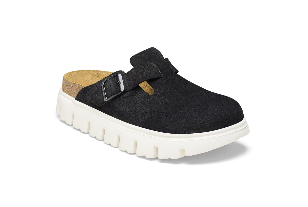Birkenstock Boston Chunky Suede Leather Black/Black