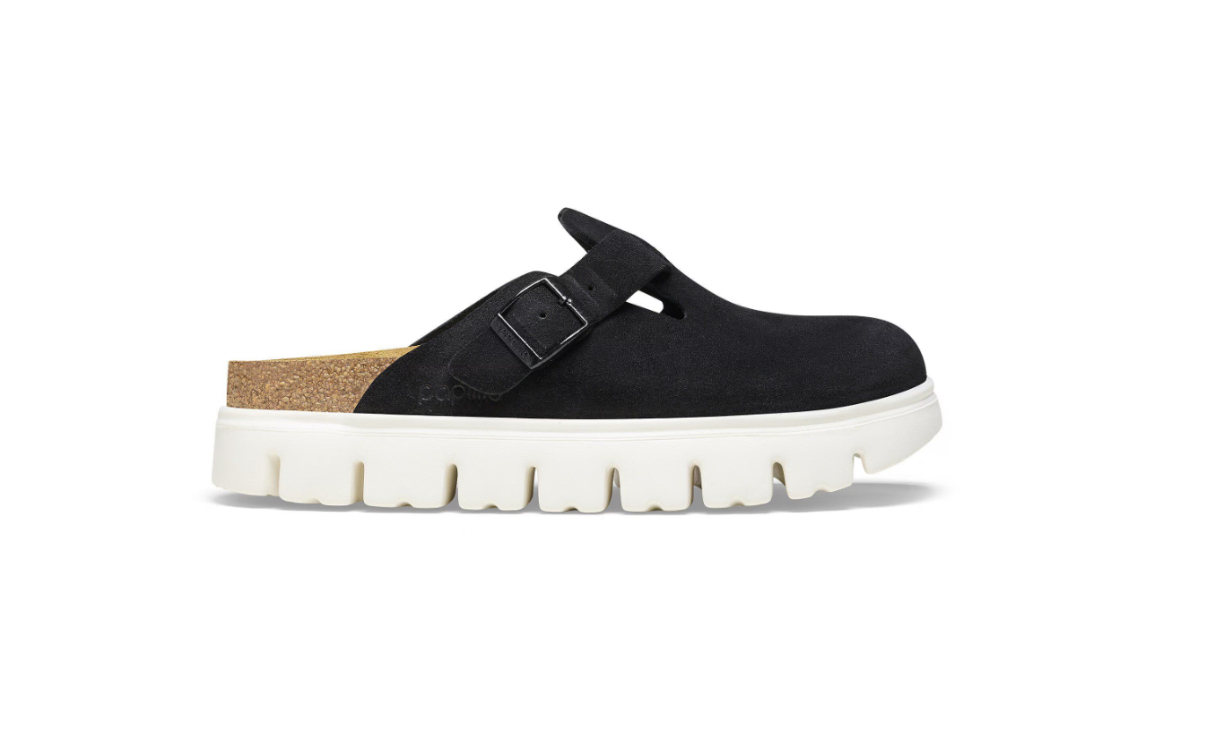 Birkenstock Boston Chunky Suede Leather Black/Black
