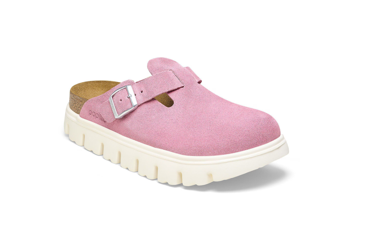 Birkenstock Boston Chunky Suede Leather Candy Pink