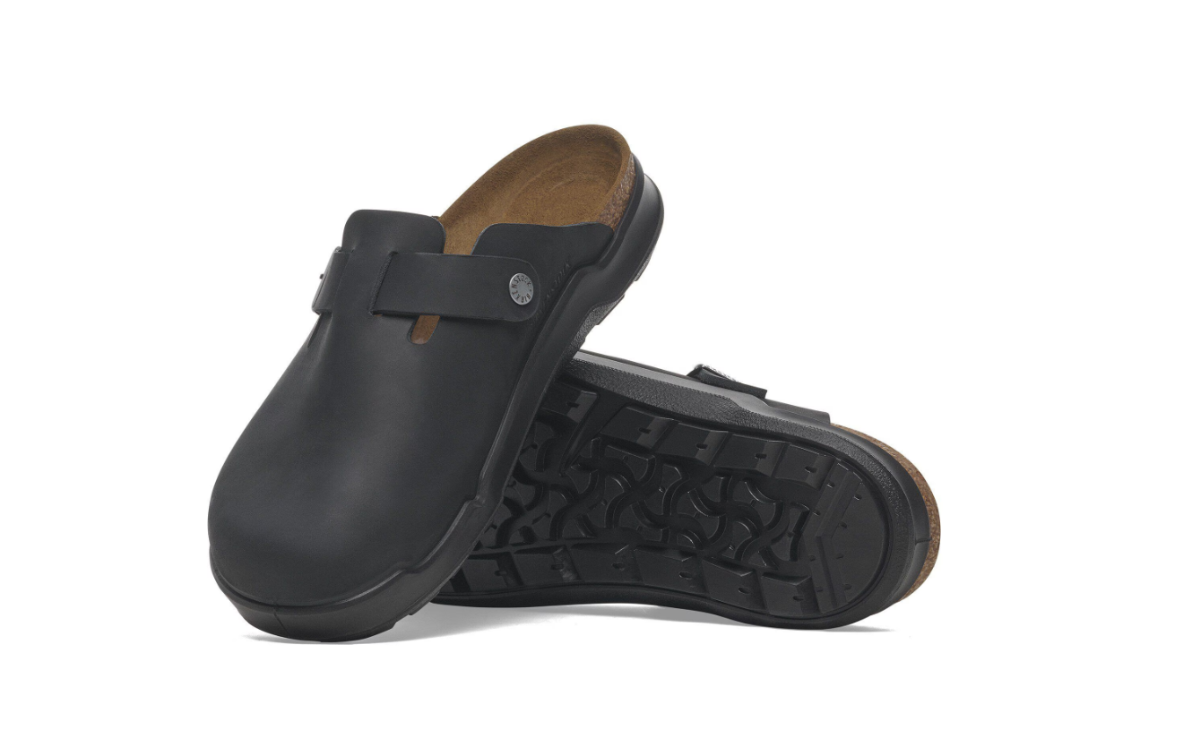 Birkenstock Boston CT Waxy Leather Black Clogs