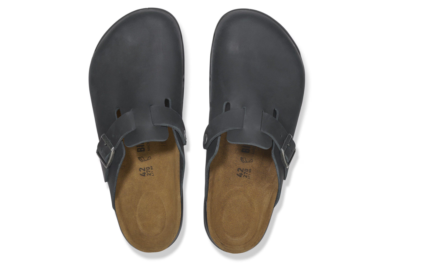 Birkenstock Boston CT Waxy Leather Black Clogs