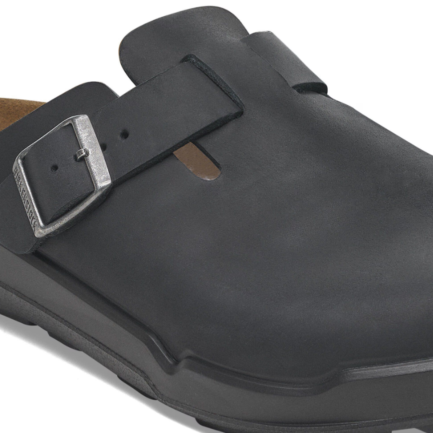 Birkenstock Boston CT Waxy Leather Black Clogs