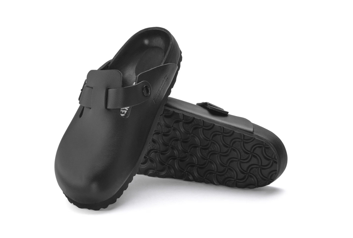 Birkenstock Boston Exquisite Natural Leather Black