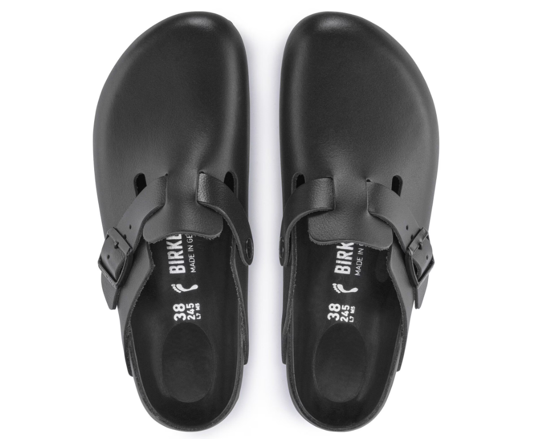 Birkenstock Boston Exquisite Natural Leather Black