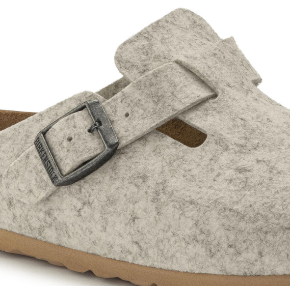 Birkenstock Boston Wool Felt Eggshell Clog