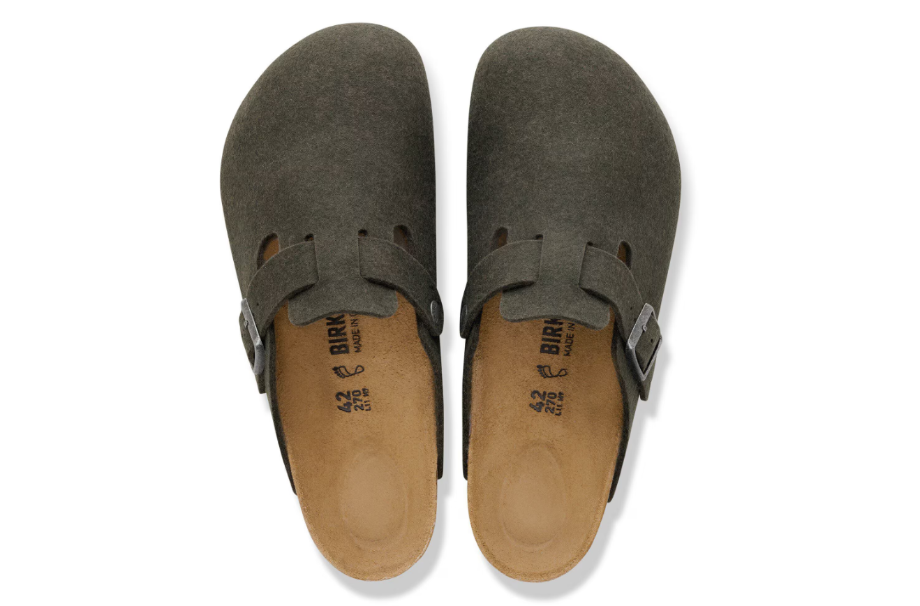 Birkenstock Boston Wool Felt Clog Thyme