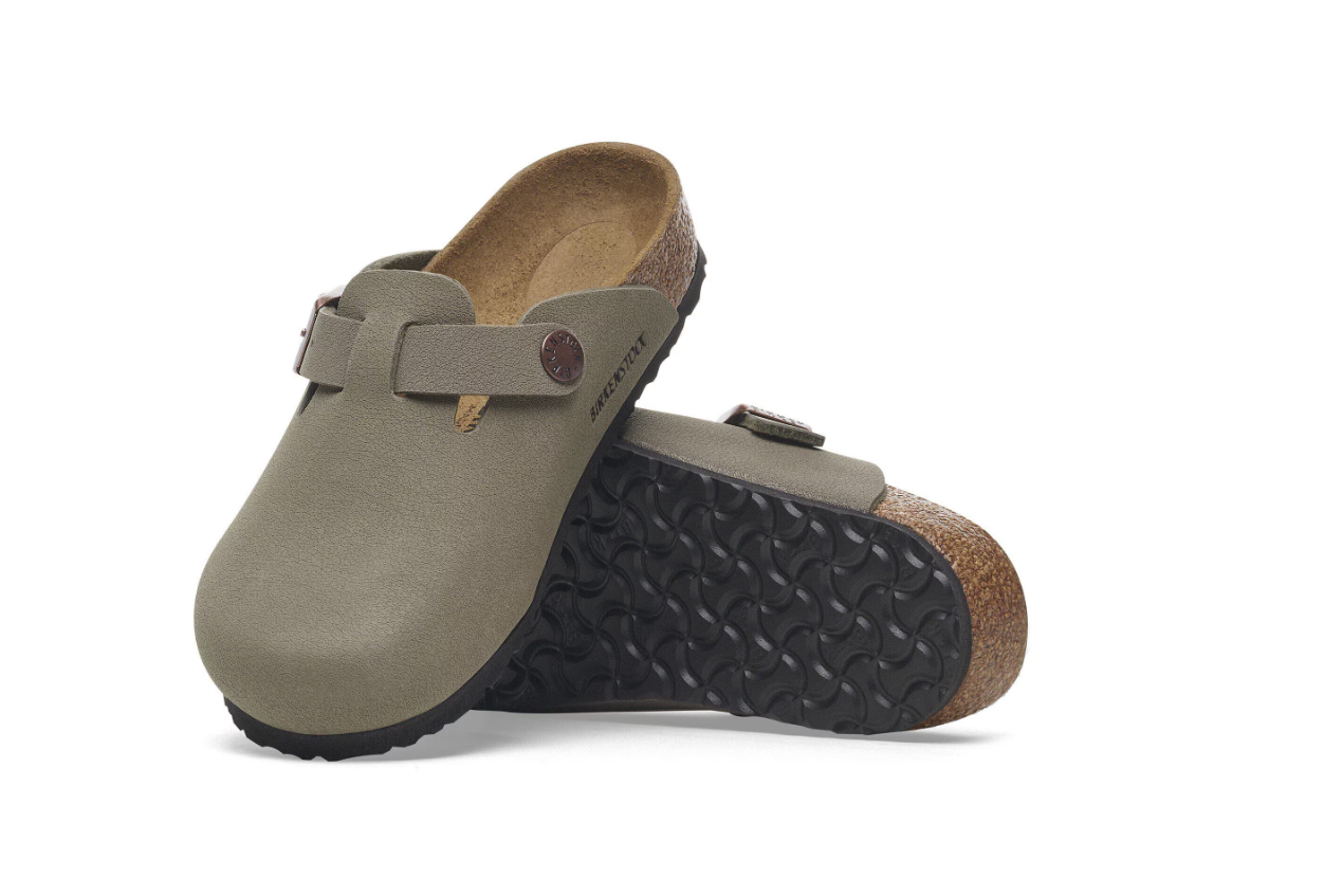 Birkenstock Boston Kids Birko-Flor Nubuck Stone