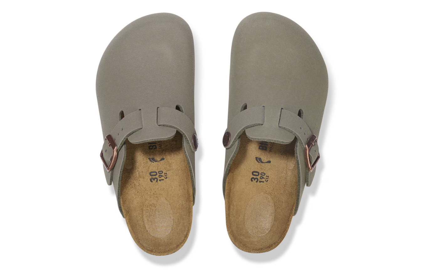 Birkenstock Boston Kids Birko-Flor Nubuck Stone